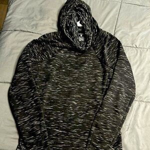 Betabrand Static Black Red Eye Hooded Long Sleeve Travel Dress M